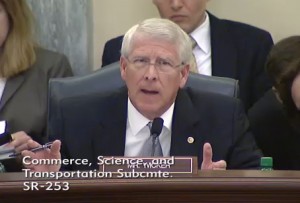 Senator Wicker asks a question during this week's hearing.